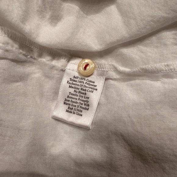 Johnny Was White Embroidered Button Down Shirt - Picture 4 of 4